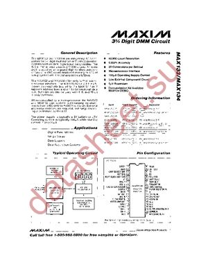MAX133CPL datasheet  